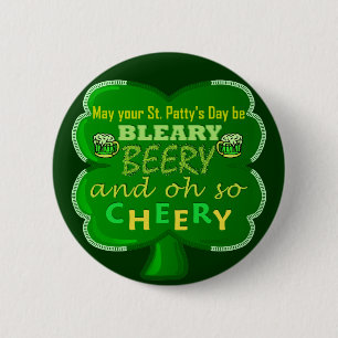 Funny Saint Patrick's Day Beer 6 Cm Round Badge