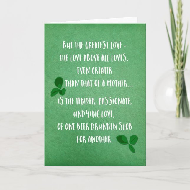 Funny Saint Patricks Day Cards Drinking Buddies (Front)