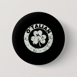 Funny Saint Patricks Day Italian Irish Relationshi 6 Cm Round Badge
