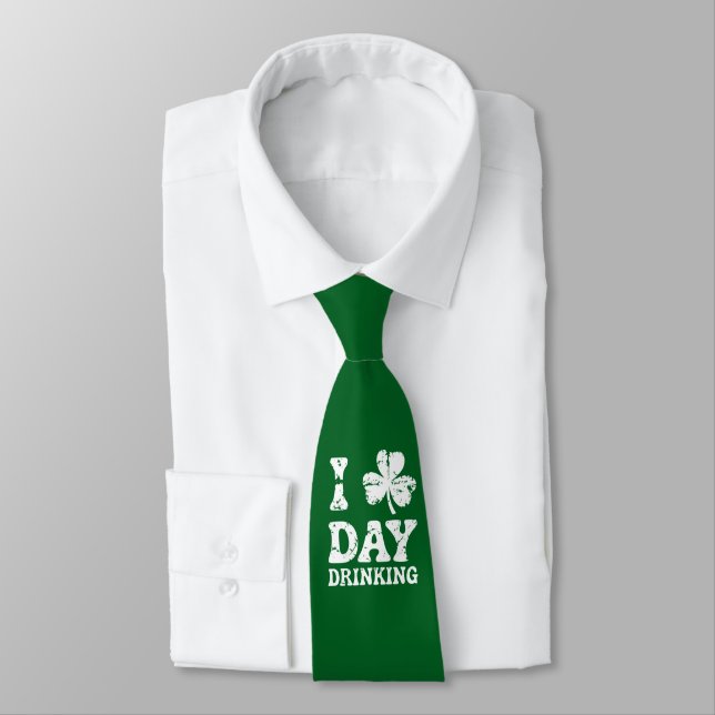 Funny Saint Patricks Day Party St Pats Funny Drink Tie (Tied)