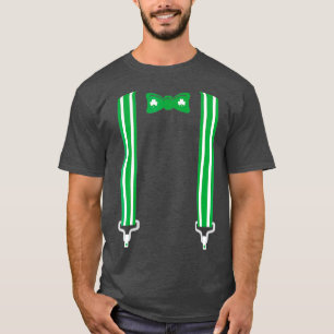 Funny Saint Patricks Day Shamrock Bow Tie T-Shirt