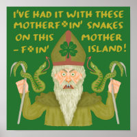 Funny Saint Patrick's Day Snakes Joke Green Irish