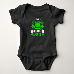 Funny Saint Patrick's Day word art Baby Bodysuit
