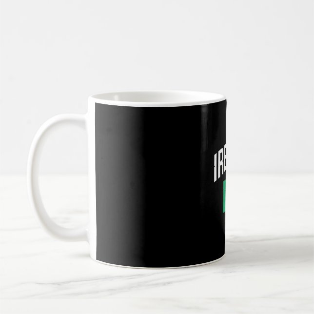 Funny Saint St Patricks Day Apparel Irish Coffee Mug (Left)