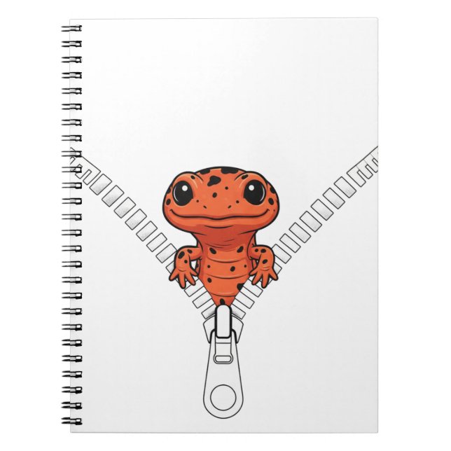 Funny Salamander Peek  Notebook (Front)