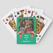 Funny salami kisses family photo Christmas