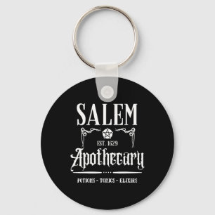 Funny Salem Witch Machusetts Apothecary Halloween Key Ring