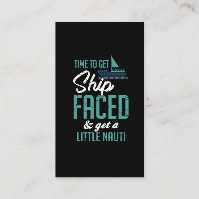 Funny Saling Nautic Humour for Naughty Boat Lover Business Card (Front)