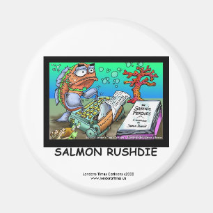 Funny Salman Rushdie Fish Magnet