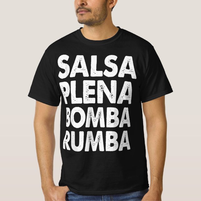 Funny Salsa Dance Tee Women Salsa Plena Bomba Rumb (Front)
