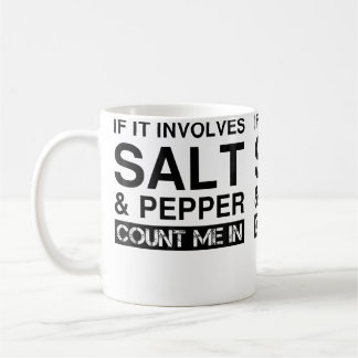 Funny Salt And Pepper Cooking Spices Red White Bla Coffee Mug