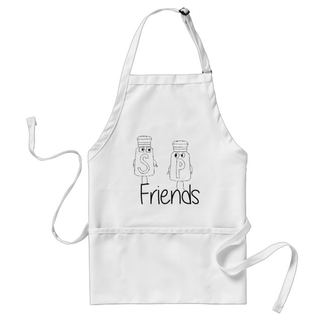 Funny Salt and Pepper Shakers Best Friends Besties Standard Apron (Front)