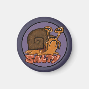 Funny "Salty" Snail Emote Magnet