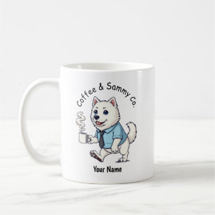Funny Samoyed Dog Business Suit Coffee Mug