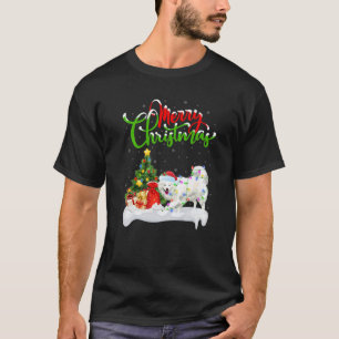 Funny Samoyed Dog Lover Xmas Lighting Samoyed Chri T-Shirt