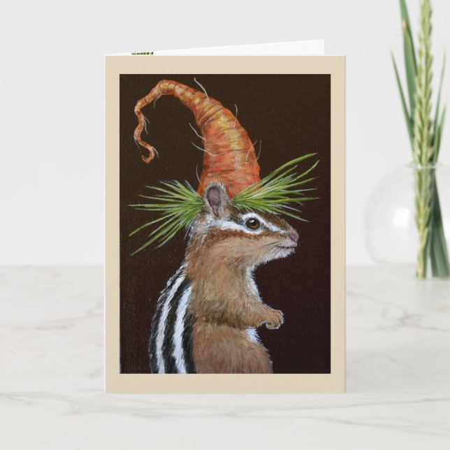 Funny Samuel the chipmunk greeting card (Front)