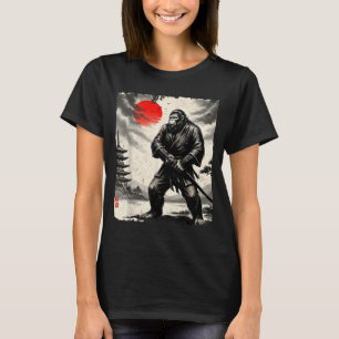 Funny Samurai Bigfoot Japanese Art Graphic Tee Ani