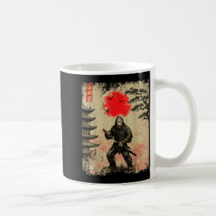 Funny Samurai Bigfoot Japanese Art Graphic Tee Ani Coffee Mug