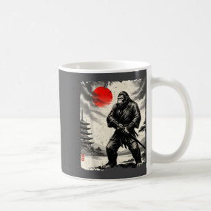 Funny Samurai Bigfoot Japanese Art Graphic Tee Ani Coffee Mug