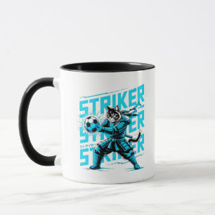 Funny Samurai Cat Soccer - Gift for cat Lovers Mug