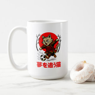 Funny Samurai Cat Soccer - Gift for Coffee & Cat  Mug
