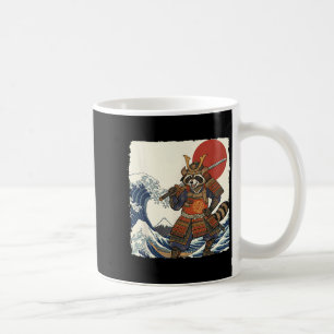 Funny samurai raccoon japanese warrior & art coffee mug