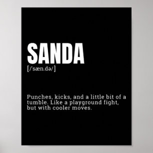 Funny Sanda Enthusiasts' Humorous Definition Defin Poster