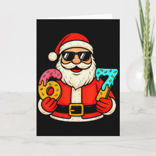 Funny Santa 67 Ice Cream Drip Christmas Xmas Teens Card