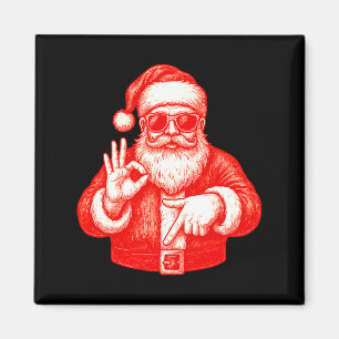 Funny Santa 6 7 Meme Design _ Christmas Math Humor Magnet