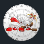 Funny Santa and Reindeer Cartoon     Dartboard<br><div class="desc">Christmas Funny Santa and Reindeer Cartoon Characters orignially made on Vector Technique! Cute image for children and for funny and Happy Christmas Holidays! Design under ESCLUSIVE COPYRIGHT BLUEDARKAT (a.k.a. BluedarkArt TheChameleonArt)</div>