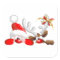 Funny Santa and Reindeer Cartoon Sticker