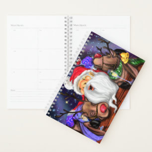 Funny Santa and Reindeers Christmas Party - Cheers Planner