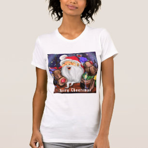 Funny Santa and Reindeers Christmas Party  Cheers T-Shirt