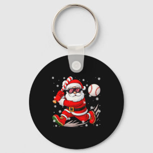 Funny Santa Baseball Christmas Pajamas Xmas Men Bo Key Ring