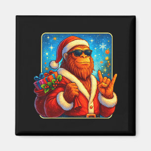 Funny Santa Bigfoot Christmas Sasquatch Xmas Boys  Magnet