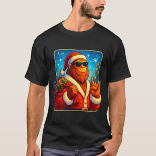 Funny Santa Bigfoot Christmas Sasquatch Xmas Boys T-Shirt