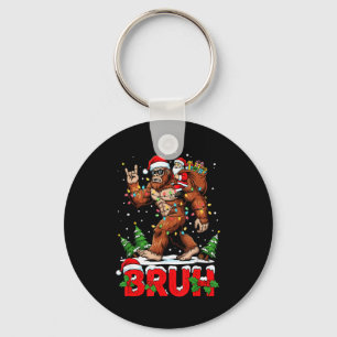 Funny Santa Bigfoot Sasquatch Rock Christmas Xmas Key Ring