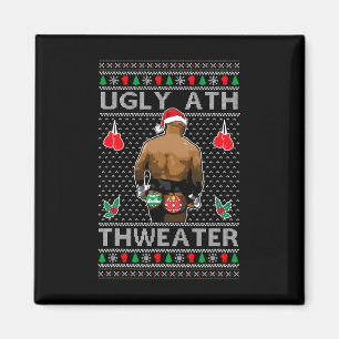 Funny Santa Boxing Ugly Ath Sweater Merry Christma Magnet