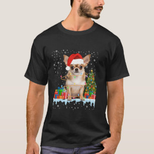 Funny Santa Chihuahua Dog Christmas Lights Xmas Pa T-Shirt