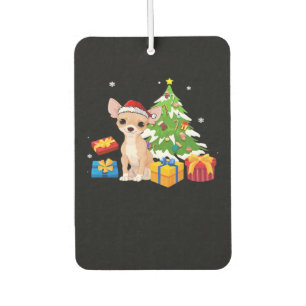 Funny Santa Chihuahua Dog Christmas Tree Gifts Xma Car Air Freshener