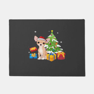 Funny Santa Chihuahua Dog Christmas Tree Gifts Xma Doormat