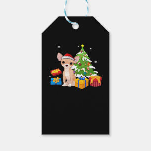 Funny Santa Chihuahua Dog Christmas Tree Gifts Xma Gift Tags