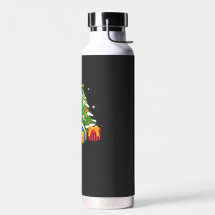 Funny Santa Chihuahua Dog Christmas Tree Gifts Xma Water Bottle
