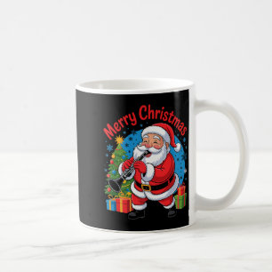 Funny Santa Christmas Design Clarinet Holiday Xmas Coffee Mug