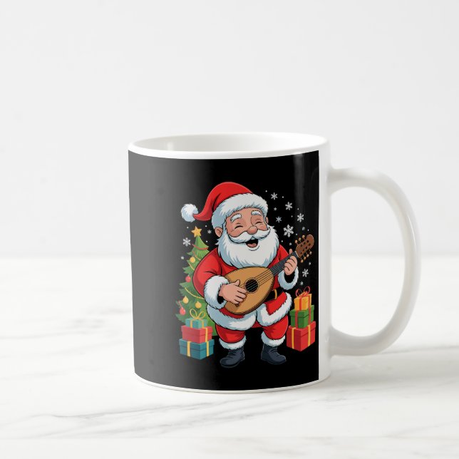 Funny Santa Christmas Design Lute Holiday Xmas Paj Coffee Mug (Right)