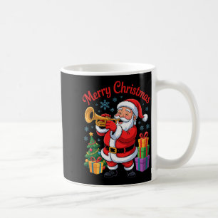 Funny Santa Christmas Design Trumpet Holiday Xmas  Coffee Mug