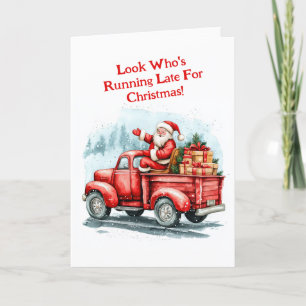 Funny Santa Christmas Folded Holiday Card