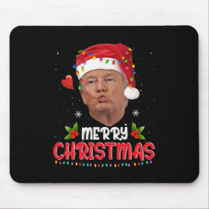 Funny Santa Christmas Heart Shirts Women 2025 Boys Mouse Pad