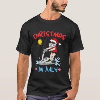 Funny Santa Christmas In July Boys Men Xmas Summer T-Shirt