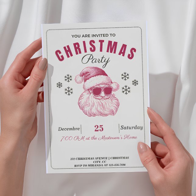 Funny Santa Christmas Invitations Holiday Laughs (Creator Uploaded)